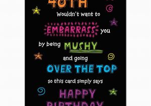 Free 40th Birthday Cards for Him 40th Quotes Quotesgram