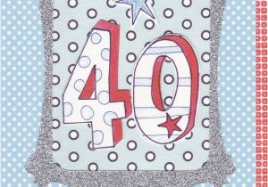 Free 40th Birthday Cards for Him Dotty 40th Birthday Card Karenza Paperie