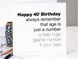 Free 40th Birthday Cards for Him Funny 40th Birthday Card 39 Age is Just A Number 39 40th