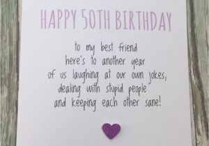 Free 50th Birthday Cards for Facebook Funny Best Friend 50th Birthday Card Bestie Humour Sarcasm