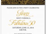 Free 50th Birthday Invitation Templates Template for 50th Birthday Invitations Free Printable