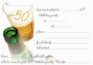 Free 50th Birthday Invitations Free Printable 50th Birthday Invitations Drevio
