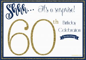 Free 60th Birthday Invitation Templates Free Printable 60th Birthday Invitation Templates Free