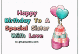 Free Animated Birthday Cards for Sister to A Special Sister with Love