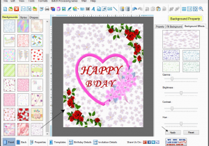 Free Birthday Card Maker with Photo Birthday Cards Maker software Design Printable Birth Day