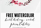 Free Birthday Card Printouts Free Watercolor Birthday Card Printables Capturing Joy