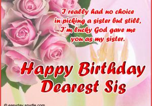 Free Birthday Cards for A Sister Birthday Wishes for Sister Easyday