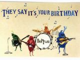 Free Birthday Cards for Friends with Music Beatles Happy Birthday Postcards Beetles Bday Musical Oldies