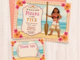 Free Birthday Cards for Printing at Home Printable Moana Birthday Invitations Free Thank You Cards