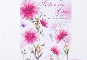 Free Birthday Cards for Sister In Law Birthday Card Sister In Law butterfly Print Only 59p