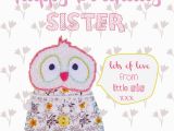 Free Birthday Cards for Sisters Happy Birthday Sister Greeting Card by buttongirl Designs