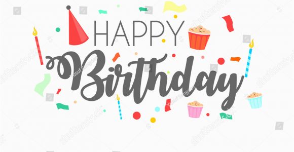 Free Birthday Cards for Texting Happy Birthday Typographic Vector Design Greeting Stock