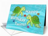 Free Birthday Cards for Twins Happy Birthday Twins Two Sea Turtles Card 467701