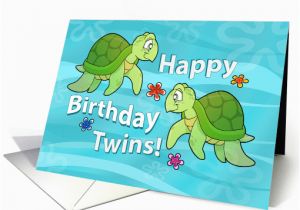 Free Birthday Cards for Twins Happy Birthday Twins Two Sea Turtles Card 467701