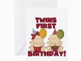 Free Birthday Cards for Twins Twins 1st Birthday Boy Girl Greeting Card by Peacockcards