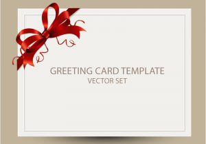 Free Birthday Cards Templates Freebie Greeting Card Templates with Red Bow Ai Eps