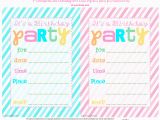 Free Birthday Invitations Online to Print Bnute Productions Free Printable Striped Birthday Party