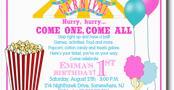 Free Carnival Birthday Invitations 5 Best Images Of Free Printable Carnival Templates