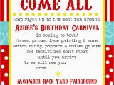 Free Carnival Birthday Invitations Free Printable Carnival Party Invitation Template