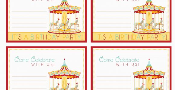 Free Circus Birthday Invitations Printables 6 Best Images Of Free Printable Carnival Birthday