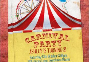 Free Circus Birthday Invitations Printables 8 Best Images Of Free Carnival Printable Birthday
