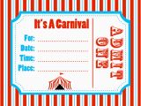 Free Circus Birthday Invitations Printables Carnival Invitation Template Best Template Collection