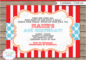 Free Circus Birthday Invitations Printables Circus Invitation Template Red Aqua Circus Invitations