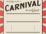Free Circus Birthday Invitations Printables Free Carnival Birthday Invitations Bagvania Free
