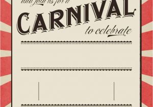 Free Circus Birthday Invitations Printables Free Carnival Birthday Invitations Bagvania Free