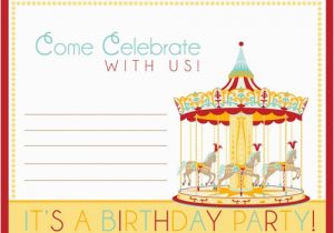 Free Circus Birthday Invitations Printables How to Host A Carnival Birthday Party Free Printable