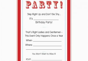 Free Circus Birthday Invitations Printables Pumpkin Petunia Carnival Circus Party Week Free