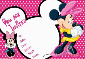 Free Customizable Minnie Mouse Birthday Invitations 32 Minnie Mouse Birthday Invitation Templates Free