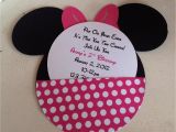 Free Customizable Minnie Mouse Birthday Invitations Handmade Custom Hot Pink Minnie Mouse Birthday Invitations