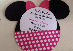 Free Customizable Minnie Mouse Birthday Invitations Handmade Custom Hot Pink Minnie Mouse Birthday Invitations