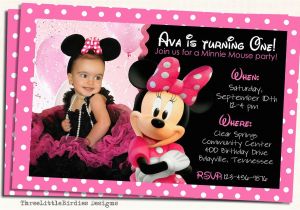 Free Customizable Minnie Mouse Birthday Invitations Minnie Mouse Birthday Invitation