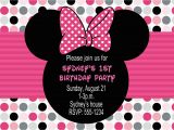 Free Customizable Minnie Mouse Birthday Invitations Minnie Mouse Birthday Party Invitations Drevio