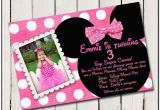 Free Customizable Minnie Mouse Birthday Invitations Minnie Mouse Personalized Birthday Invitation