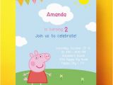 Free Digital Birthday Invitation Cards Instant Download Peppa Pig Invitation Card Editable