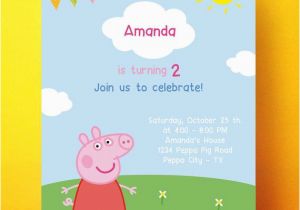 Free Digital Birthday Invitation Cards Instant Download Peppa Pig Invitation Card Editable