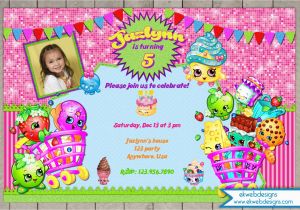 Free Digital Birthday Invitation Cards Shopkins Birthday Invitation Digital File
