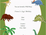 Free Dinosaur Birthday Party Invitation Template Free Printable Invite Dinosaur Party In 2018