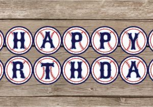 Free Download Happy Birthday Banner Instant Download Baseball Happy Birthday Banner by