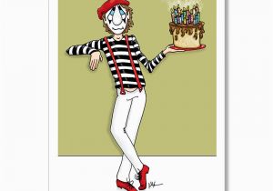Free E Birthday Cards for Adults Funny Birthday Card Mime Birthday Card Adult Birthday Card