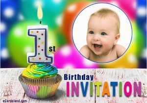 Free E Invitation Cards for Birthday 1st Birthday Invitation Choose Ecard From Invitations