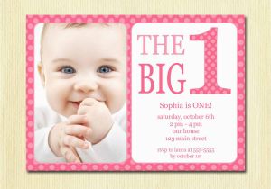 Free E Invite for First Birthday First Birthday Baby Girl Invitation Diy Photo Printable