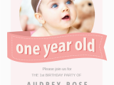 Free E Invite for First Birthday Pink Ribbon Free Birthday Invitation Template