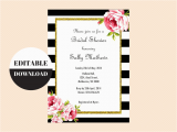 Free Editable Birthday Invitations Black and White Floral Editable Invitation Magical Printable
