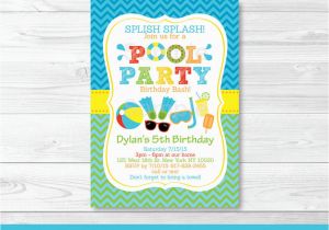Free Editable Birthday Invitations Boys Pool Party Printable Birthday Invitation Editable Pdf