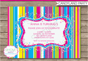 Free Editable Birthday Invitations Candyland Party Invitations Template Birthday Party
