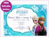 Free Editable Birthday Invitations Frozen Free Editable Birthday Invitation